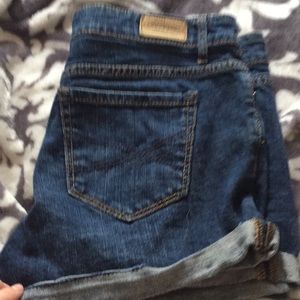 Aero midi jean shorts